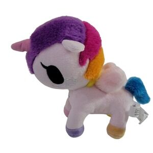 Aurora Tokidoki Neon Star Trixie Rainbow Unicorn Plush Stuffed Animal Toy 8"